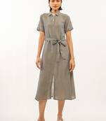 Green plain rayon party-wear-kurtis