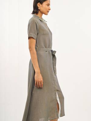 Green plain rayon party-wear-kurtis 3