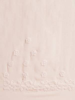 Ada Women Hand Embroidered Peach Faux Georgette Lucknowi Chikankari Saree With Blouse -  Peach 5