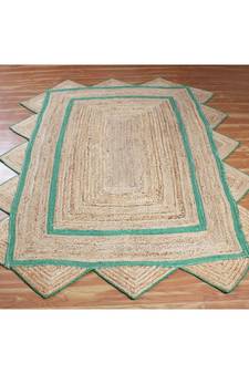 7x7 Ft Braided Jute Area Rug Indian Handmade Woven Rug Outdoor Doormats Jute Rug  Living Room Floor Rug  Boho Rug