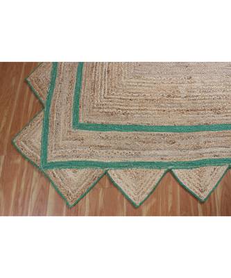 4x4 Ft Braided Jute Area Rug Indian Handmade Woven Rug Outdoor Doormats Jute Rug  Living Room Floor Rug  Boho Rug 6