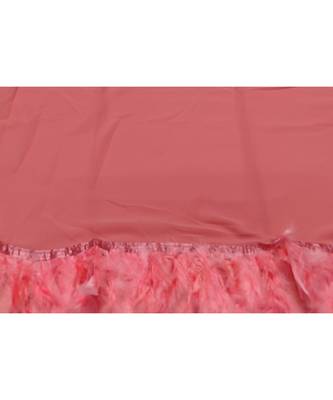 The Feather Collection  Simple Stole with Soft Feathers atteched to it  Neon Pink 4