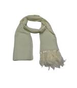 The Feather Collection  Simple Stole with Soft Feathers atteched to it  Lemon Yellow