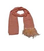 The Feather Collection  Simple Stole with Soft Feathers atteched to it  Light Orange