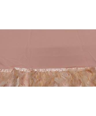 The Feather Collection  Simple Stole with Soft Feathers atteched to it  Light Orange 4