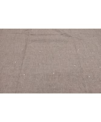 Classic and Simple Stole  With Beautiful Diamond and Pearl Stones on One side of the stole  Light Brown 4