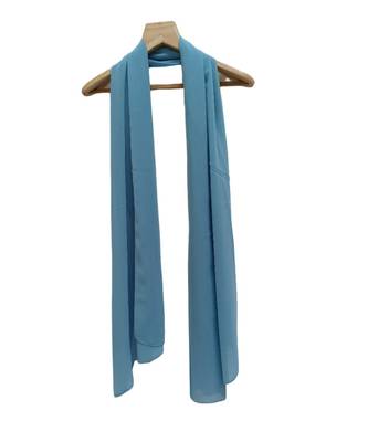 Best Quality Chiffon Stole  The Most Graceful Chiffon Plain Stole  Teal Blue 3