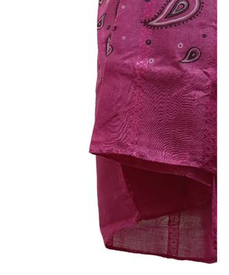 Classy Soft Cotton Hijab/ Stole  With Pretty Looking Digital Print and Cute Little Pompoms  Dark Pink 4