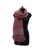 Charming Cotton Stoles  With Nice Wavy Design Lace and Beautiful Flower Patch with Fringes  Maroon