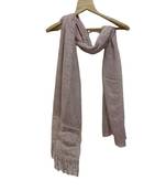 Soft Cotton and Net Hijab/ Stole  With Golden Sequince Design on the Net Part and Beautiful Fringes    Light Purple