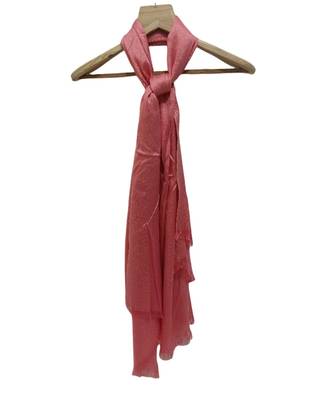 Sparkling Shimmer Stole/ Hijab  Plain Shimmer Stole with Nice Thread Fringes  Baby Pink 1