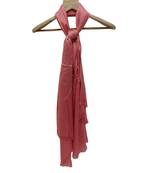 Sparkling Shimmer Stole/ Hijab  Plain Shimmer Stole with Nice Thread Fringes  Baby Pink