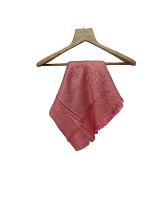 Sparkling Shimmer Stole/ Hijab  Plain Shimmer Stole with Nice Thread Fringes  Baby Pink 3