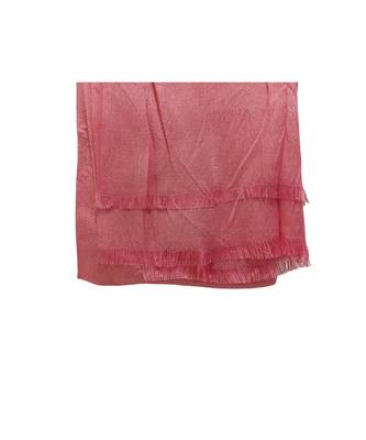 Sparkling Shimmer Stole/ Hijab  Plain Shimmer Stole with Nice Thread Fringes  Baby Pink 4
