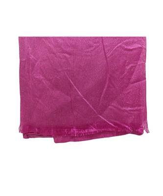 Sparkling Shimmer Stole/ Hijab  Plain Shimmer Stole with Nice Thread Fringes  Magenta 4