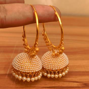 White jhumkas 1