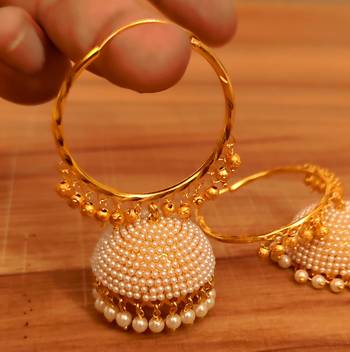 White jhumkas 2
