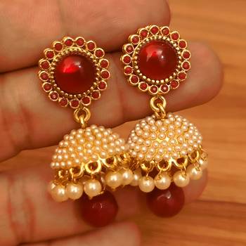 Red jhumkas 1