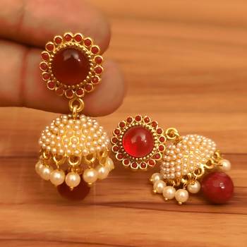 Red jhumkas 2