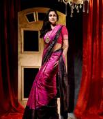 Handloom Rani Dupion Silk Saree with Blouse Piece