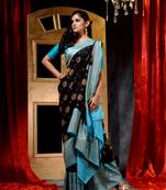 Handloom Black Dupion Silk Saree with Blouse Piece