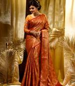Red Zari Weaved Kanjivaram Saree with Blouse Piece