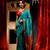 Handloom Firozi Katan Silk Banarasi Saree with Blouse Piece