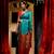 Handloom Firozi Katan Silk Banarasi Saree with Blouse Piece