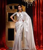 Handwoven White Kubera Pattu Saree with Blouse Piece