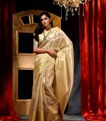 Handloom Golden Tissue Silk Saree with Blouse Piece