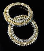 Golden Royal Kundan Polki Kangan