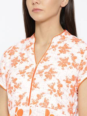 White printed cotton long-kurtis 4