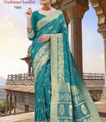 Banarasi Traditional Bandhani Sareee With Zari Embroidery Border