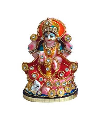 ESVAR STONECRAFT KAMAL Laxmi / maa Laxmi Idol with Decoration Decorative Showpiece. 1