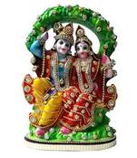 Esvar Stonecraft Multicolor Radha Krishna Jhula Showpiece