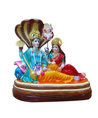 ESVAR STONECRAFT Vishnu Laxmi Ji Murti/Shri Lakshmi Narayan on Anant Nag 1