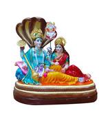 ESVAR STONECRAFT Vishnu Laxmi Ji Murti/Shri Lakshmi Narayan on Anant Nag