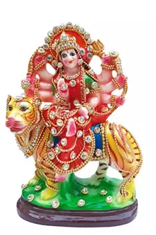 ESVAR STONECRAFT Mata Rani Durga Devi Decorative Showpiece.