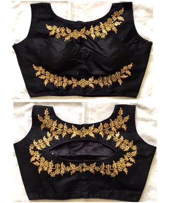 Banglory Silk  Embroidered Work Stitched Blouse(38+4Inch Margin) 1