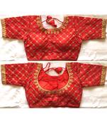 Banglory Silk  Embroidered Work Stitched Blouse(38+4Inch Margin)