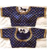 Banglory Silk  Embroidered Work Stitched Blouse(38+4Inch Margin)