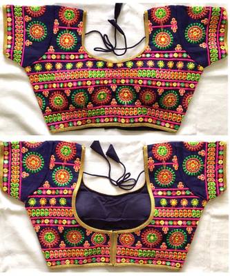 Cotton Silk traditional embroidery Stitched Blouse(38+4Inch Margin) 1