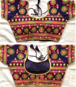 Cotton Silk traditional embroidery Stitched Blouse(38+4Inch Margin)