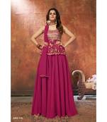 Pink Georgette Fabric Salwar Kameez With Dupatta Set