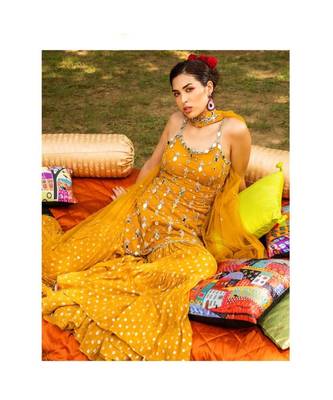 Yellow Color Designer Salwar Kameez With Duppata 2