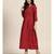 Mohvogue Women's Maroon Embroidered Rayon Kurti