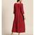 Mohvogue Women's Maroon Embroidered Rayon Kurti