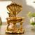 Gold Metal Vasudev Crossing Yamuna River with Newborn Krishna