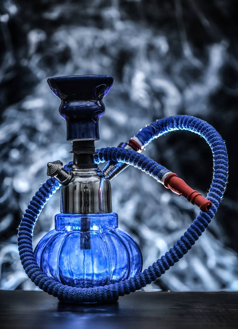Blue Glass Hookah
