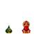 Holy Symbol Om on Peepal Leaf Lord Hanuman Bajrang-Bali Face Set of 2 Idol Statue for Home Office Car Dashboard & Gift
